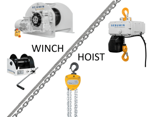 The 4 differences between a winch and a hoist.
